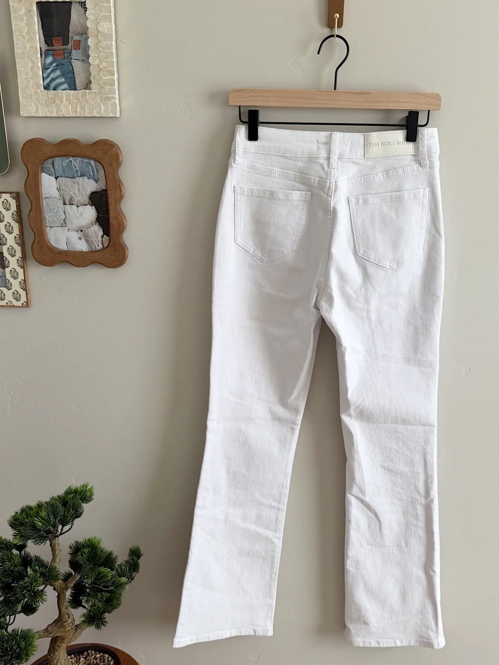The Noli Shop Aria Flare Jean in White - Picture 10 of 10